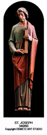 Statue St. Joseph The Worker 30" Linden Wood