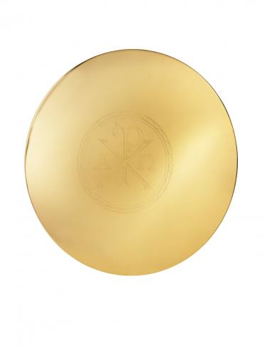 Scale Paten High Polish Gold Plated 7" Chi Rho Design Alviti Cre