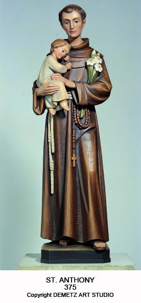 Statue St. Anthony With Child 24" Fiberglass