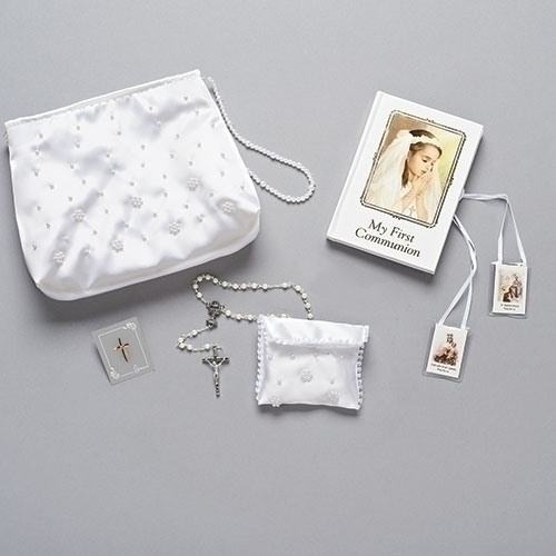 First Communion Purse 6 Piece Gift Set