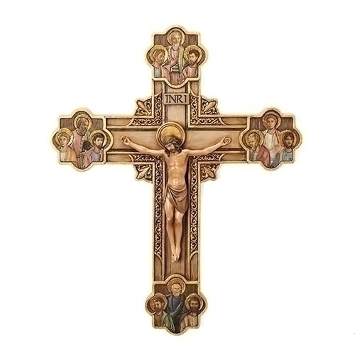 Crucifix Wall 12" Apostles