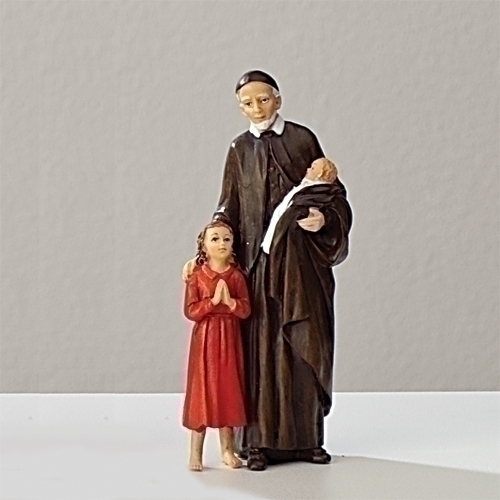 Statue St. Vincent de Paul 3.5 inch Resin Painted Boxed