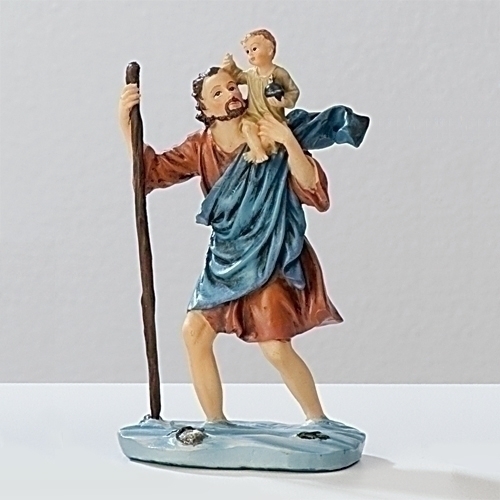 Statue St. Christopher 3.5 inch Resin Painted Boxed