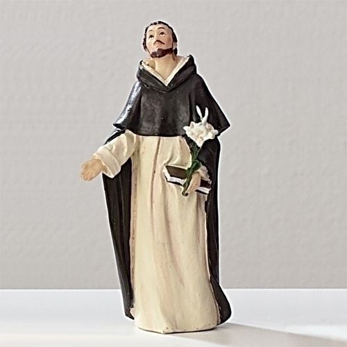 Statue St. Dominic 3.5 inch Resin Painted Boxed