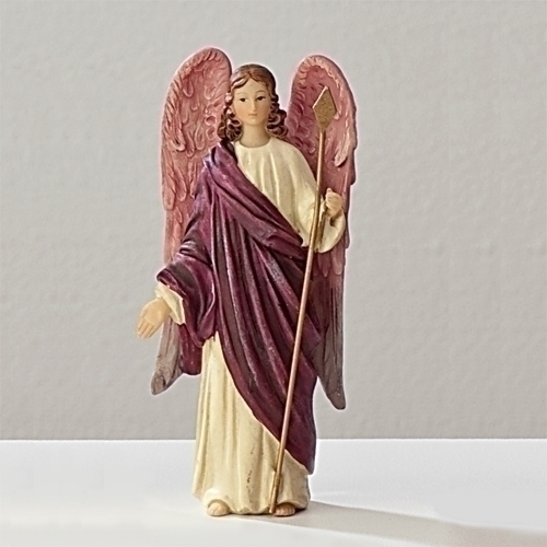 Statue St. Raphael Archangel 3.5 inch Resin Painted Boxed