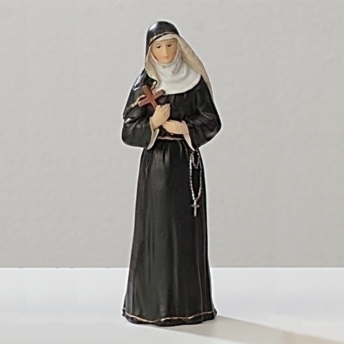Statue St. Rita Cascia 3.5 inch Resin Painted Boxed