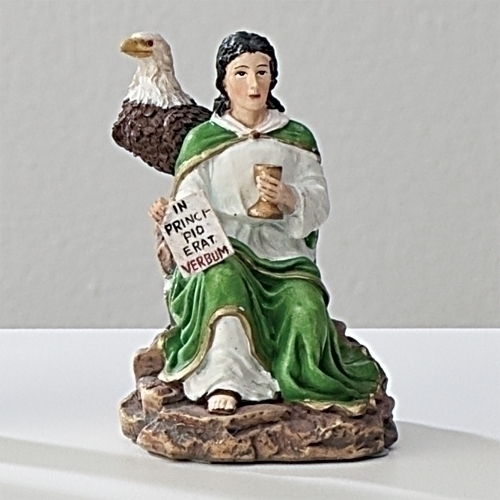 Statue St. John Evangelist 3.5 inch Resin Painted Boxed