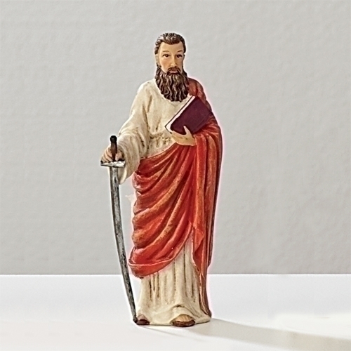 Statue St. Paul Apostle 3.5 inch Resin Painted Boxed