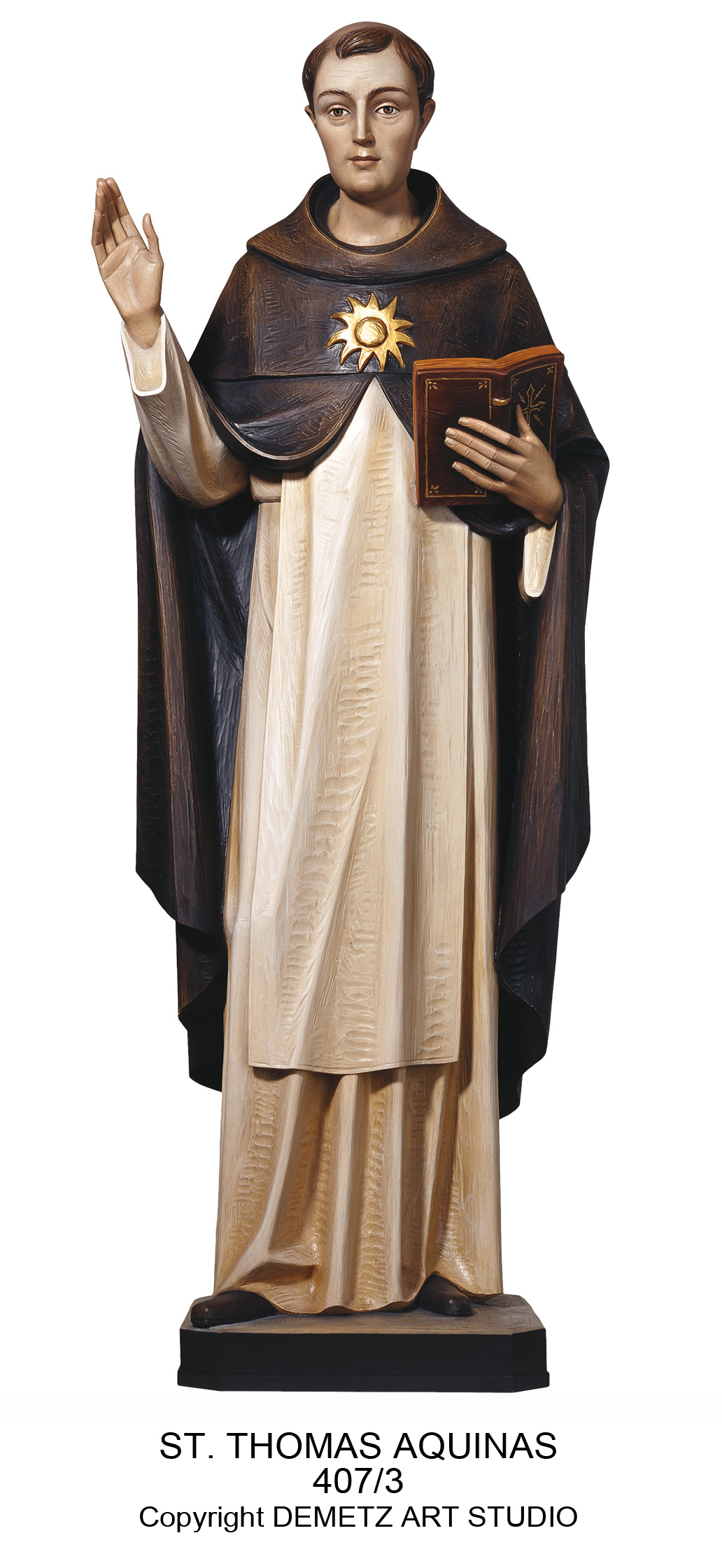 Statue St. Thomas Aquinas 60" Linden Wood