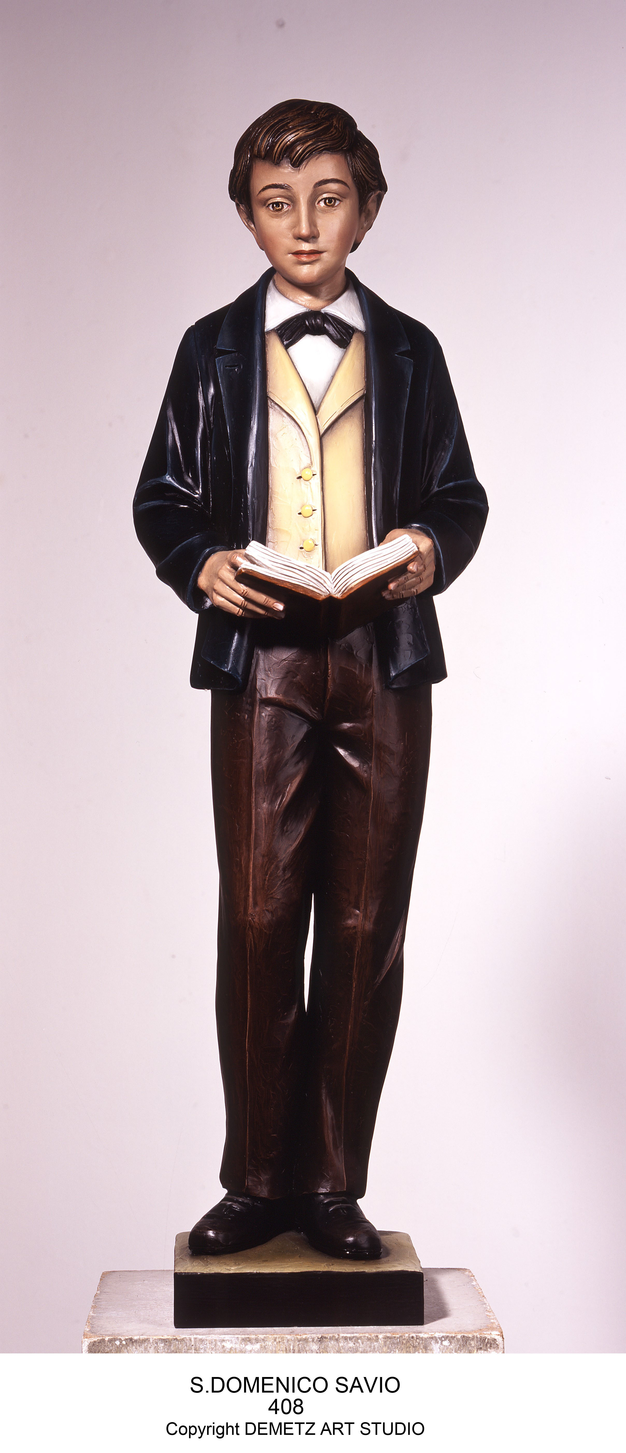 Statue St. Dominic Savio 48" Linden Wood