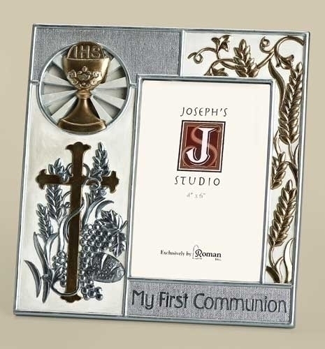Frame First Communion Silver & Gold