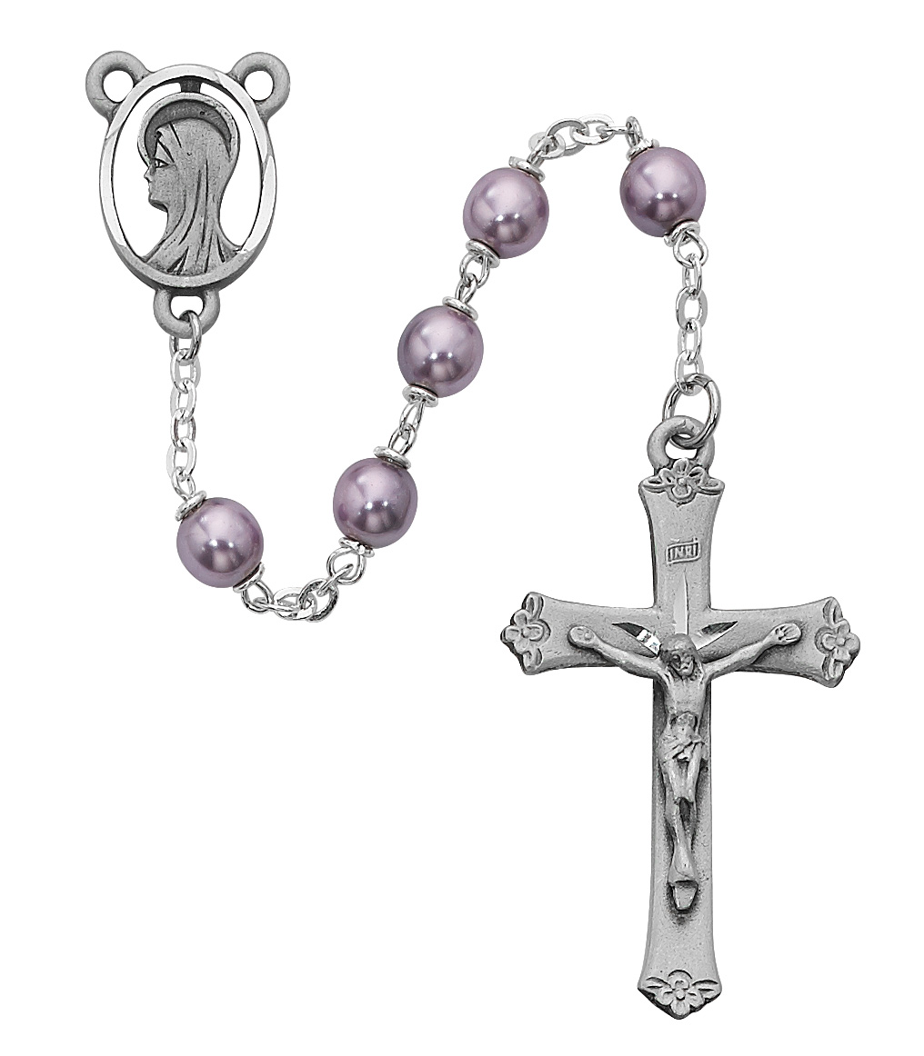 Violet Glass Rosary