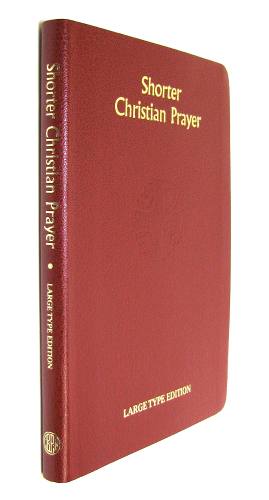 Shorter Christian Prayer Large Print Imitation Leather Burgundy