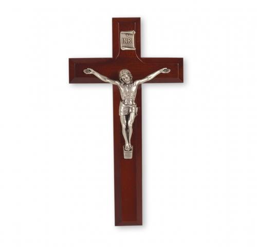 Crucifix Wall 7inch Dark Cherry