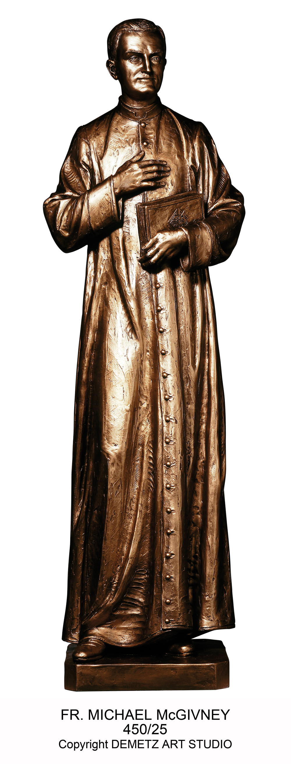 Statue Ven. Michael Mcgivney 72" Linden Wood