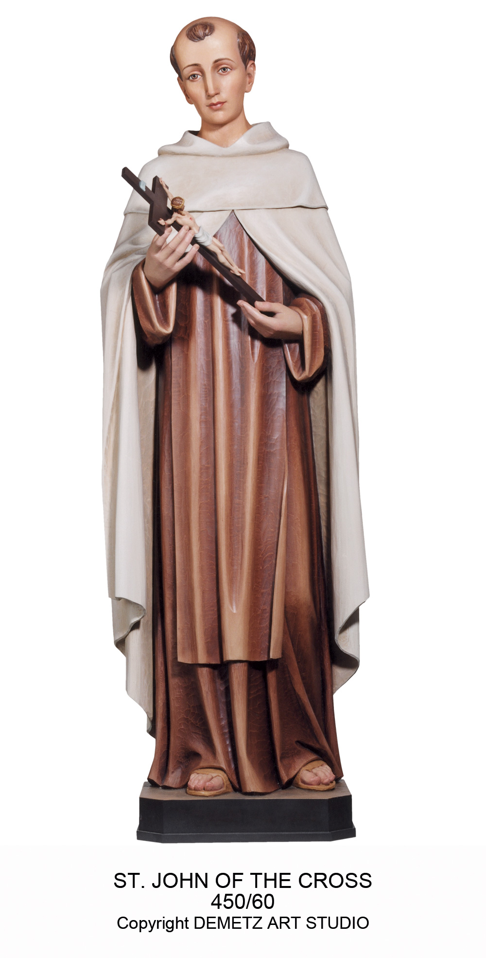 Statue St. John Of The Cross 36" Linden Wood