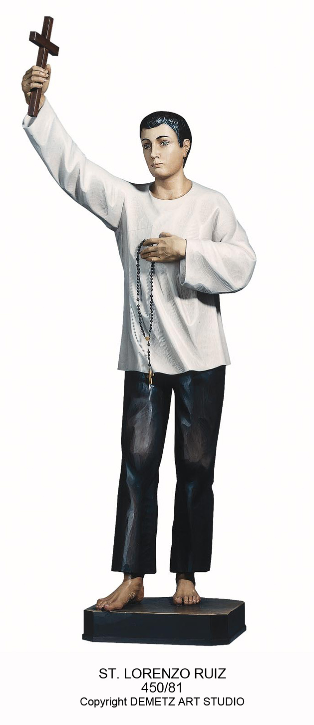 Statue St. Lorenzo Ruiz 36" Linden Wood