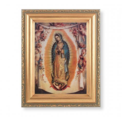 Print Our Lady of Guadalupe 4.5 x 5.5 inch Gold Framed