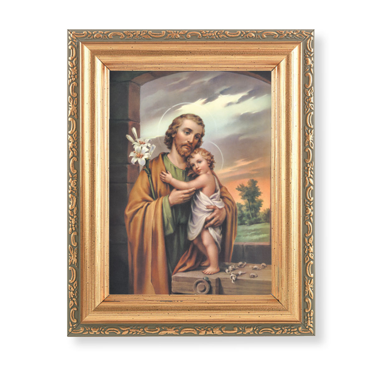 Print St. Joseph 4.5 x 6.5 inch Gold Framed