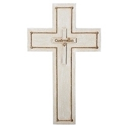 Confirmation 8.75" White Cross
