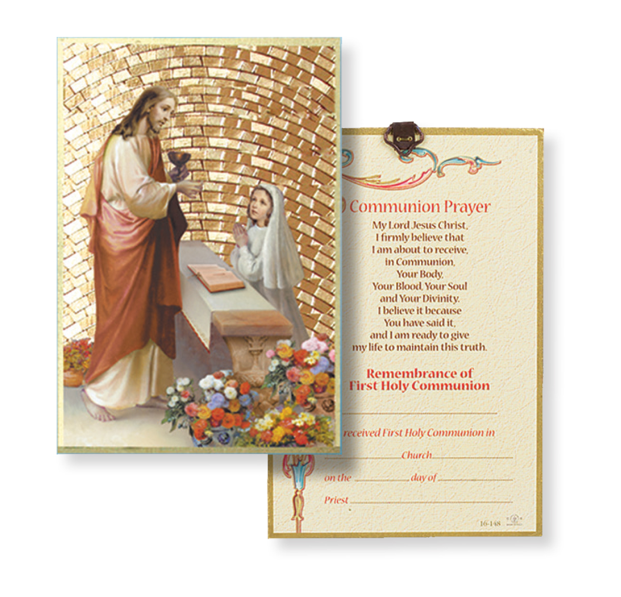 Plaque Girl First Communion 4 x 6 inch Mosaic