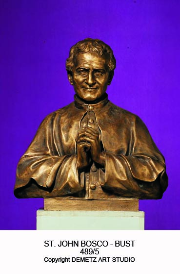 Statue St. John Bosco - Bust 30" x 20" Fiberglass