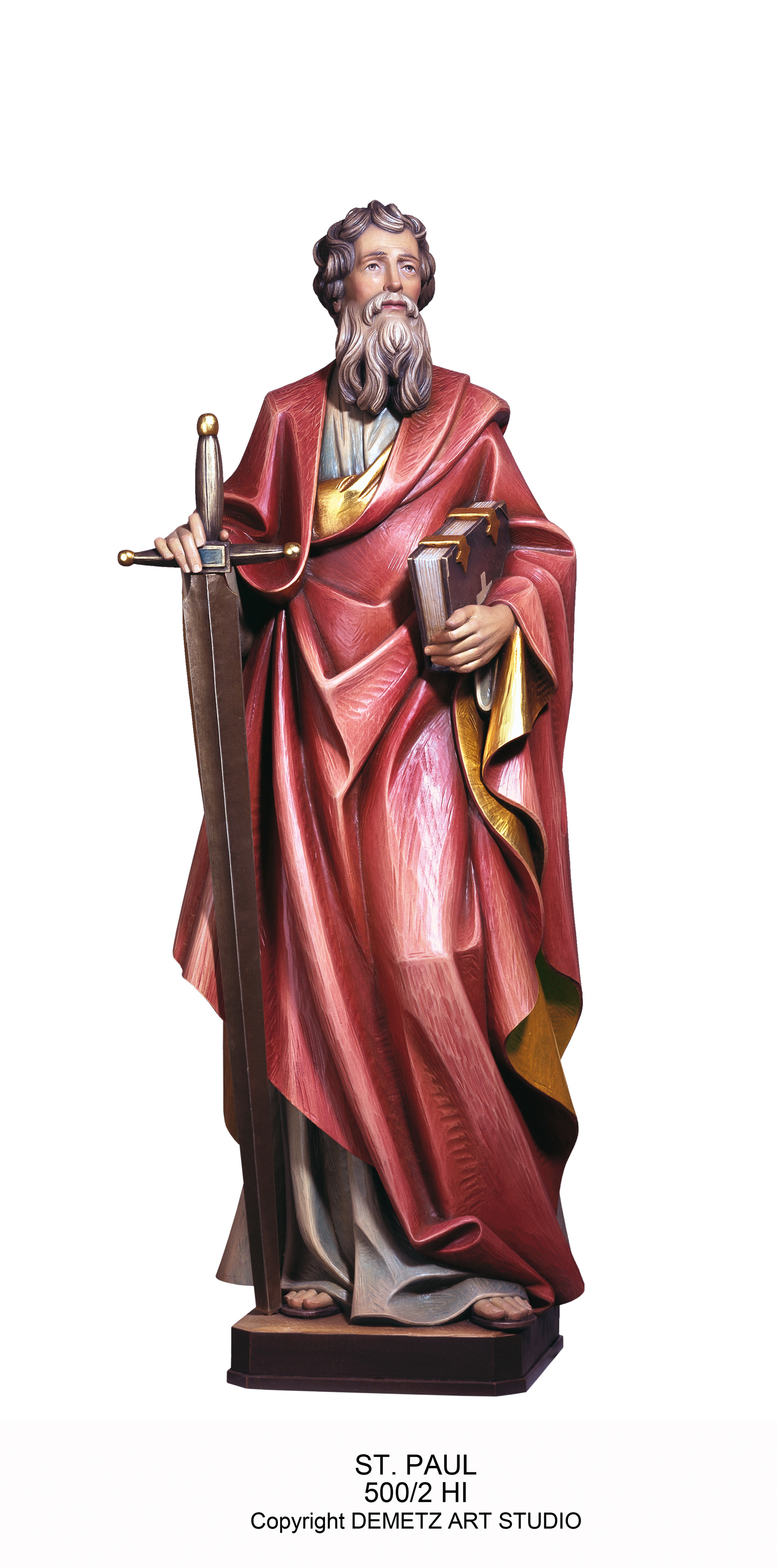 Statue 12 Apostles St. Paul 36" Fiberglass
