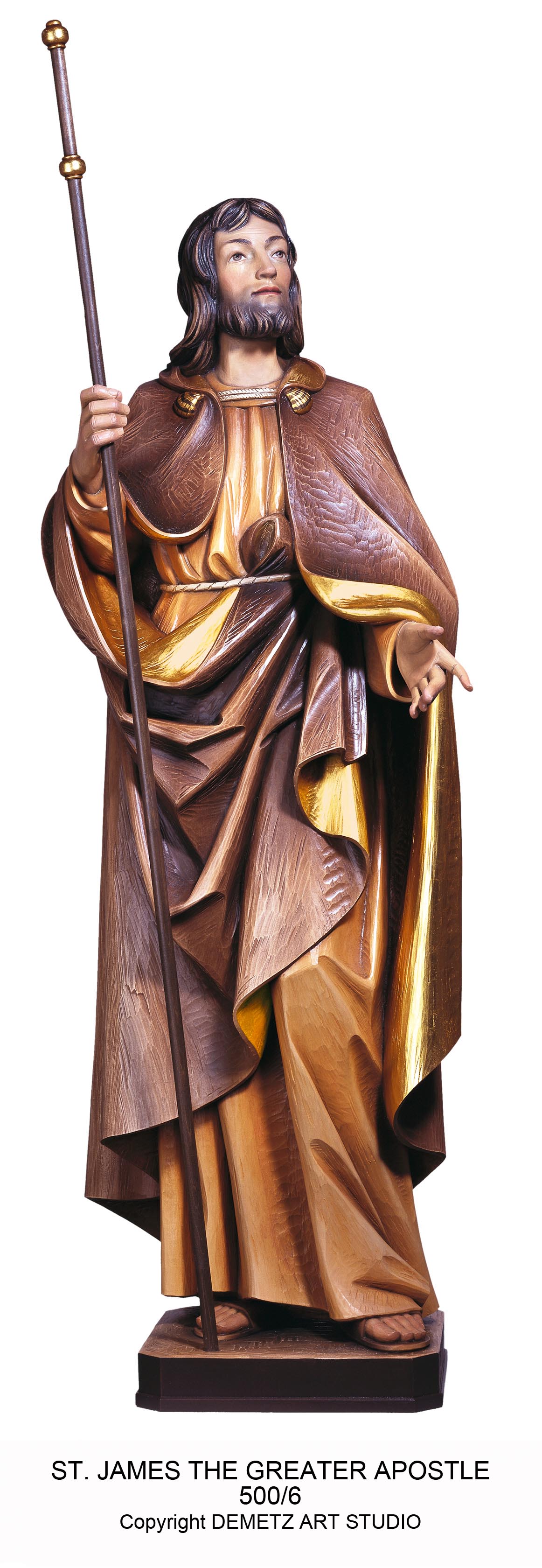 Statue 12 Apostles St. James the Greater 36" Fiberglass