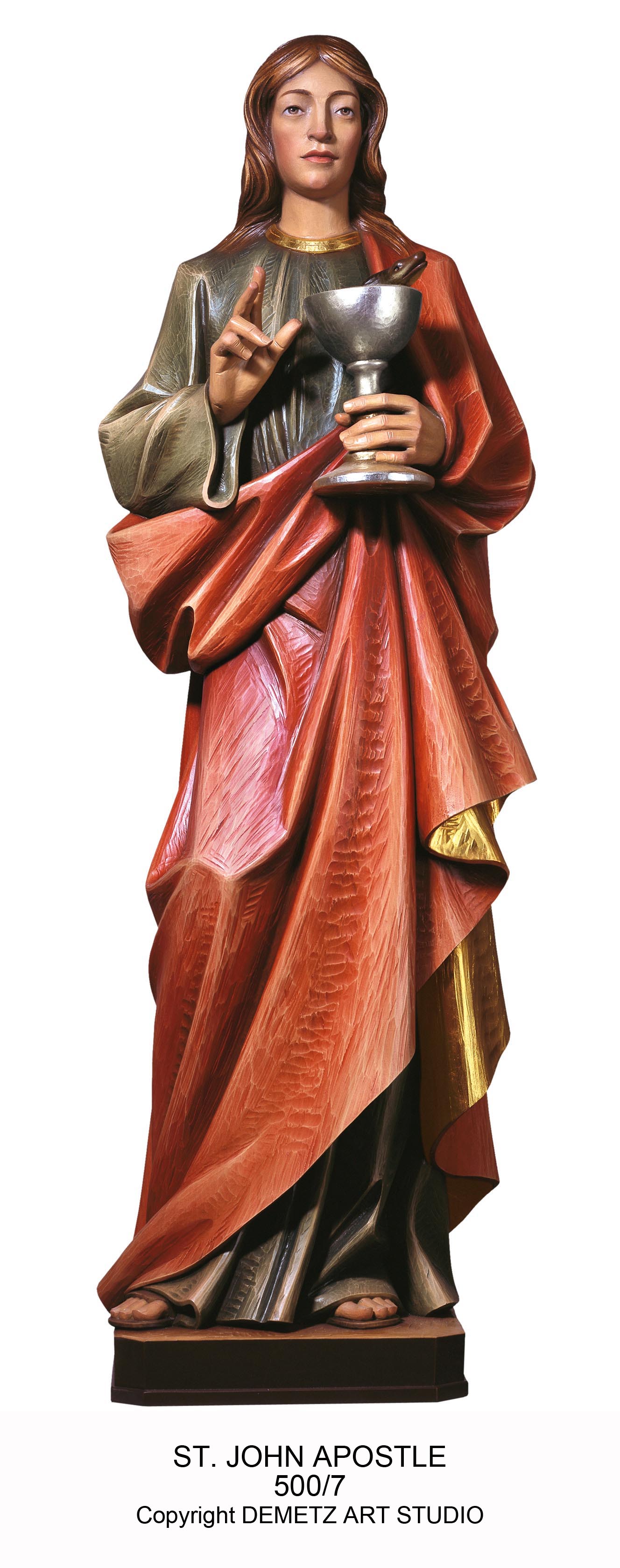 Statue 12 Apostles St. John 36" Fiberglass
