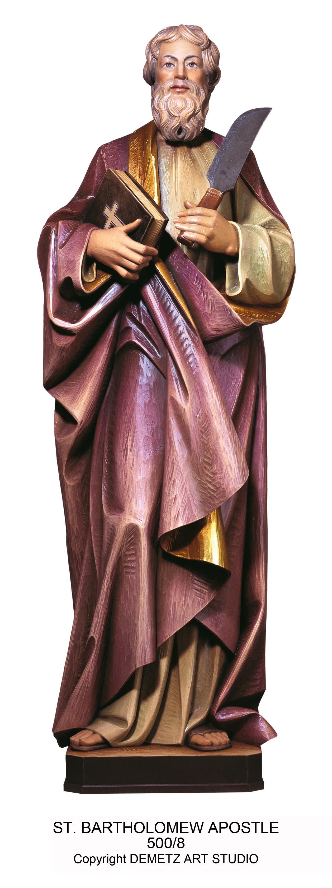 Statue 12 Apostles St. Bartholomew 36" Fiberglass