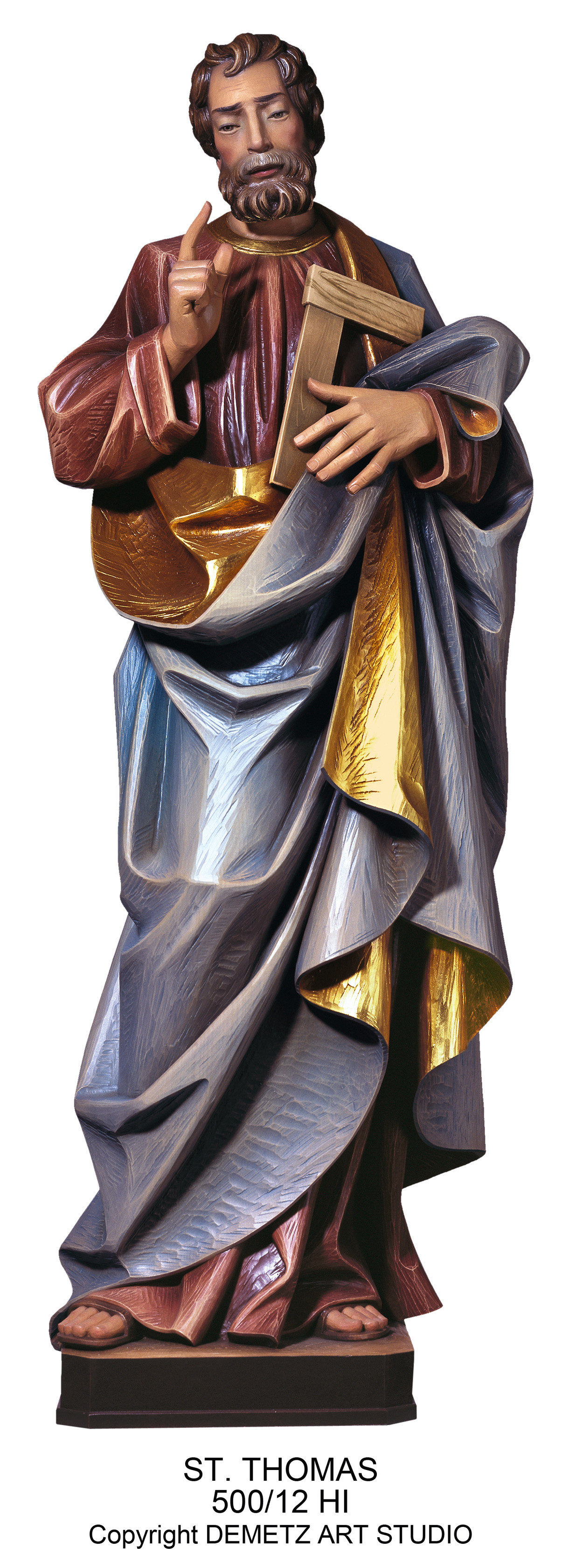 Statue 12 Apostles St. Thomas 36" Fiberglass