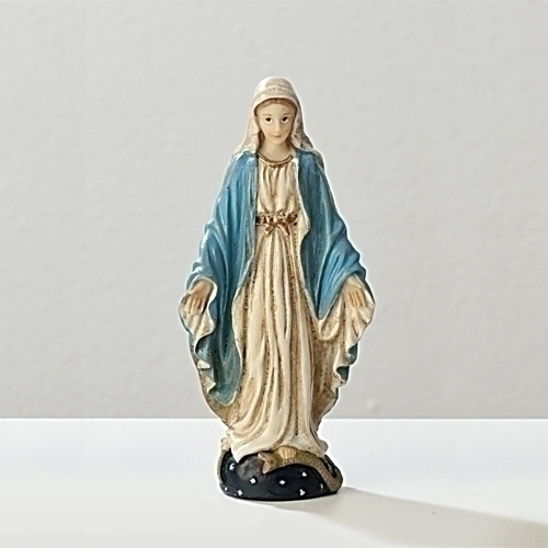 Statue Mary Our Lady Grace 3.5 inch Resin Painted Boxed