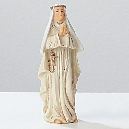 Statue St. Catherine Siena 3.5 inch Resin Painted Boxed