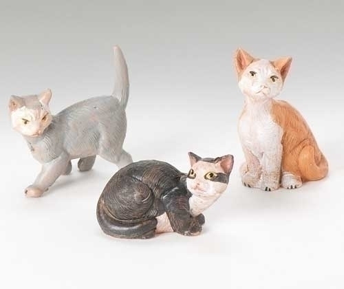 Fontanini 5" Scale Nativity Cats 3 Pieces