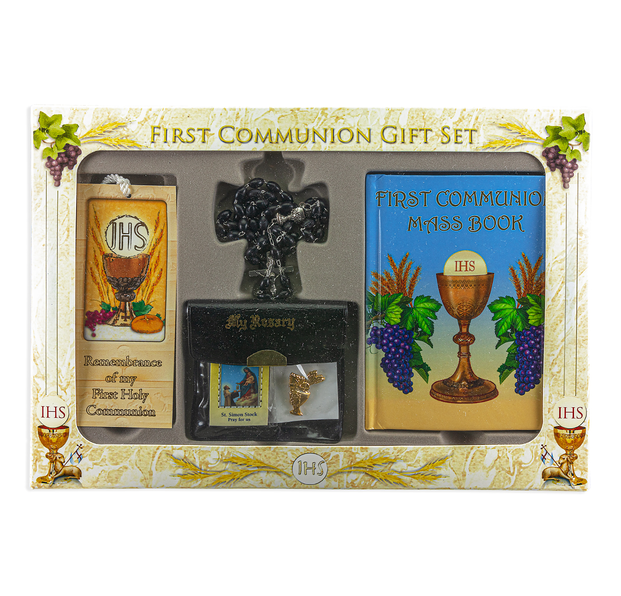 First Communion Gift Set 6pc Chalice Black