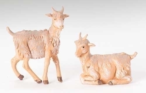 Fontanini 5" Scale Nativity Goats 2 Pieces
