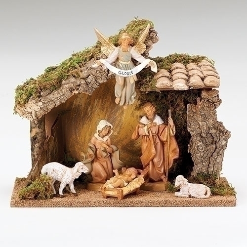 Fontanini 5" Scale Nativity Italian Stable Set 6 Pieces