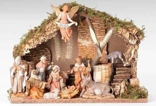 Fontanini 5" Scale Nativity Italian Stable Set 11 Pieces