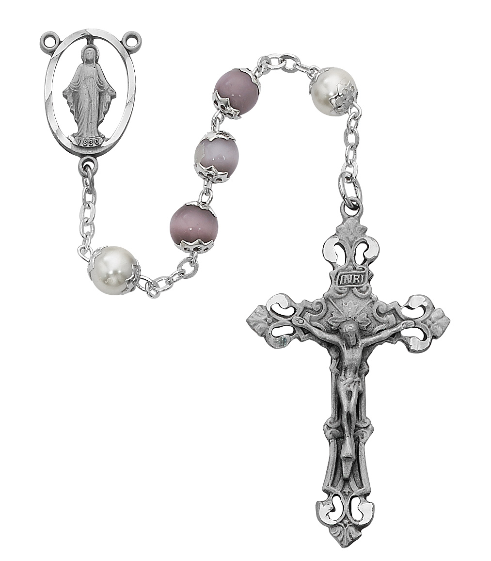 Violet Cat's Eye Rosary