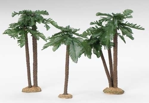 Fontanini 7.5" Scale Nativity Palm Trees 3 Piece Set