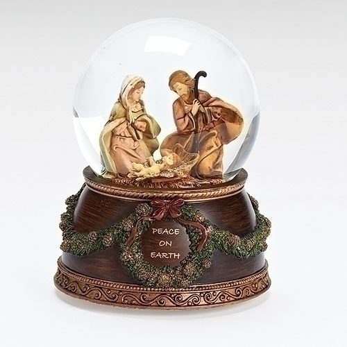 Fontanini Glitter Dome Holy Family Musical First Noel