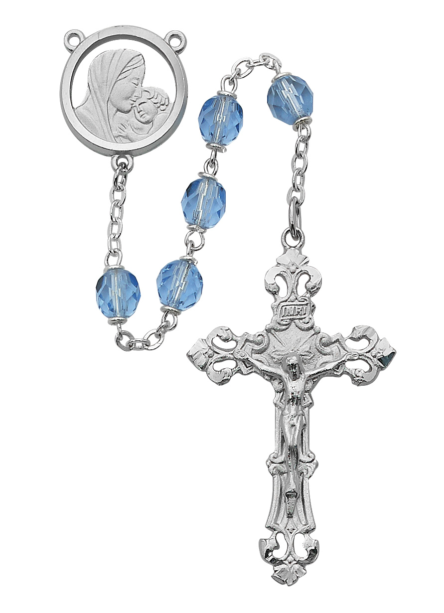 Blue Glass Rosary