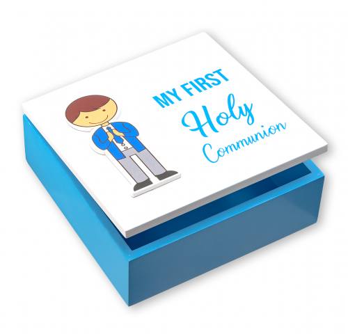 Keepsake Box First Communion Boy Wood