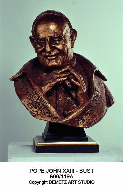 Statue St. John Xxiii (Pope) - Bust 18" x 14" x 12" Fiberglass
