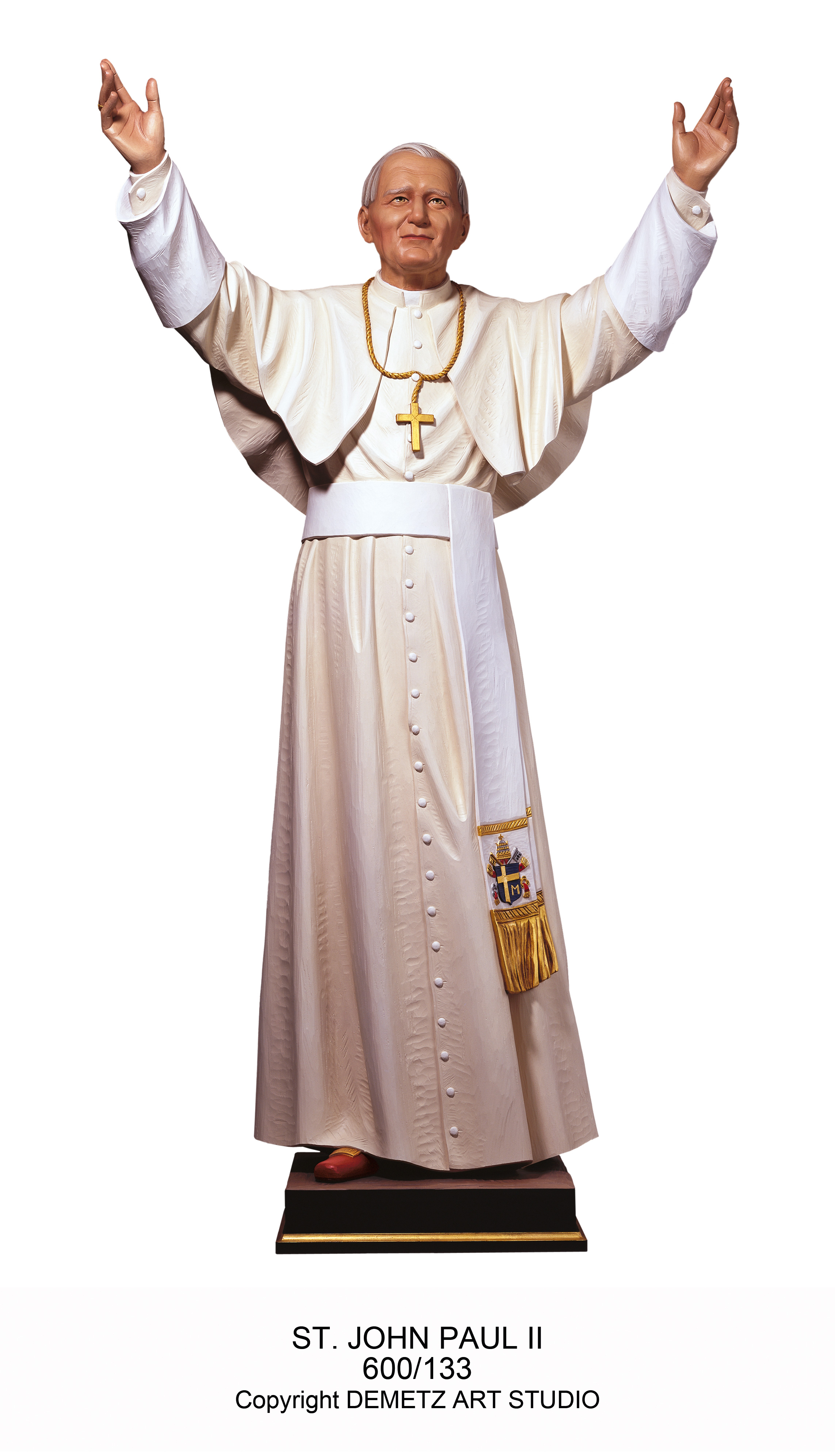 Statue St. John Paul Ii (Pope) 60" Linden Wood