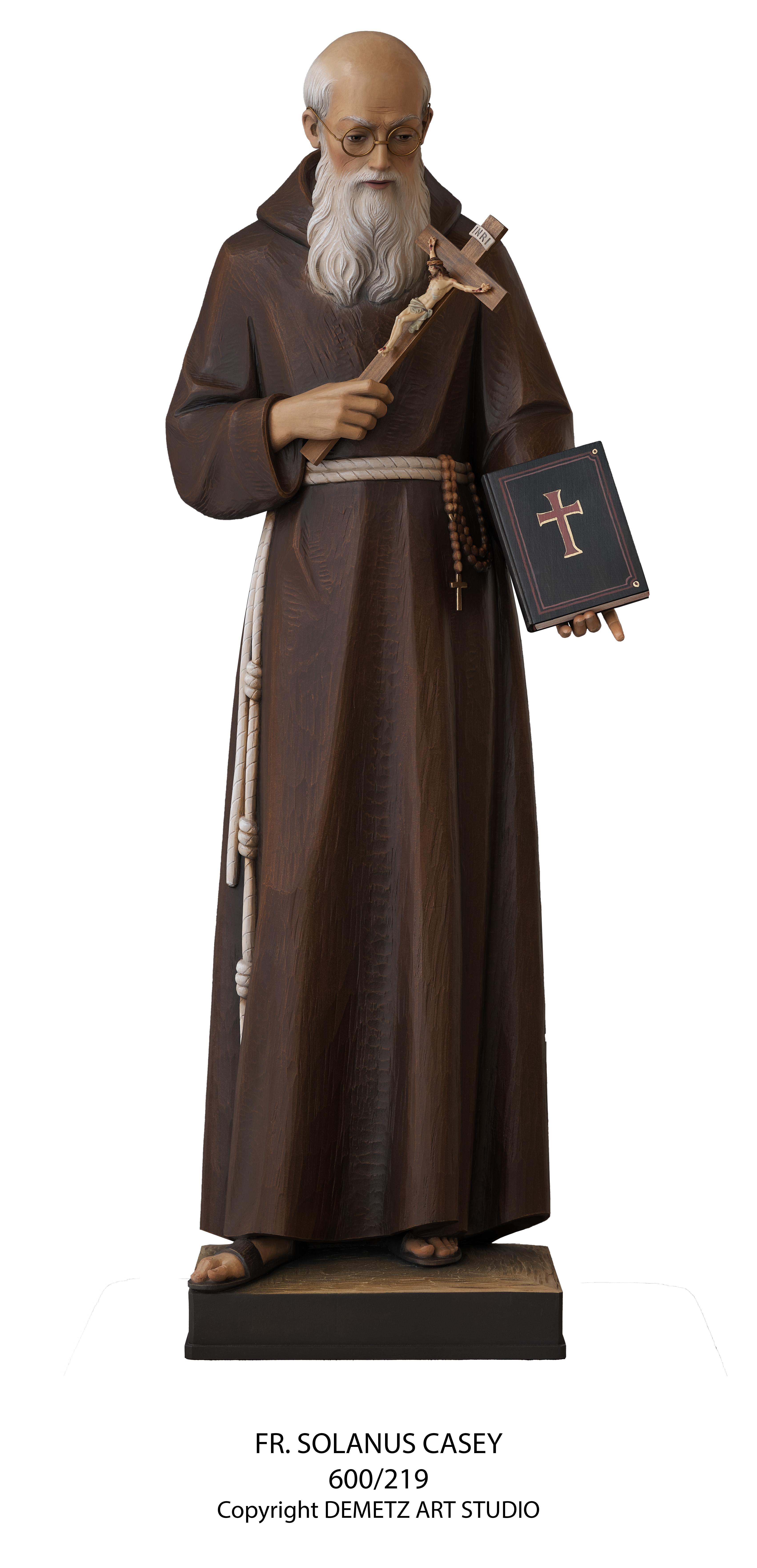 Statue Father Solanus Casey 48" Linden Wood