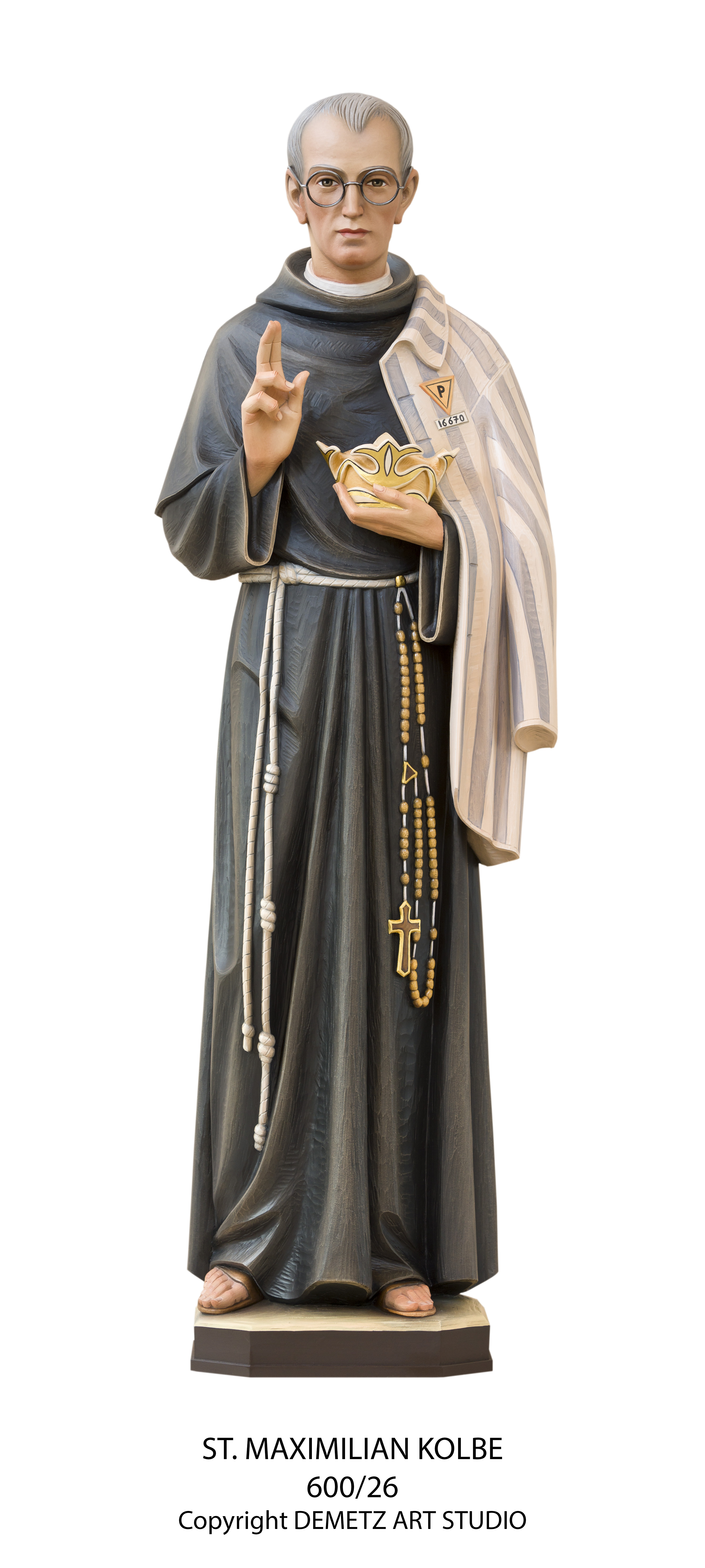 Statue St. Maximilian Kolbe 42" Fiberglass
