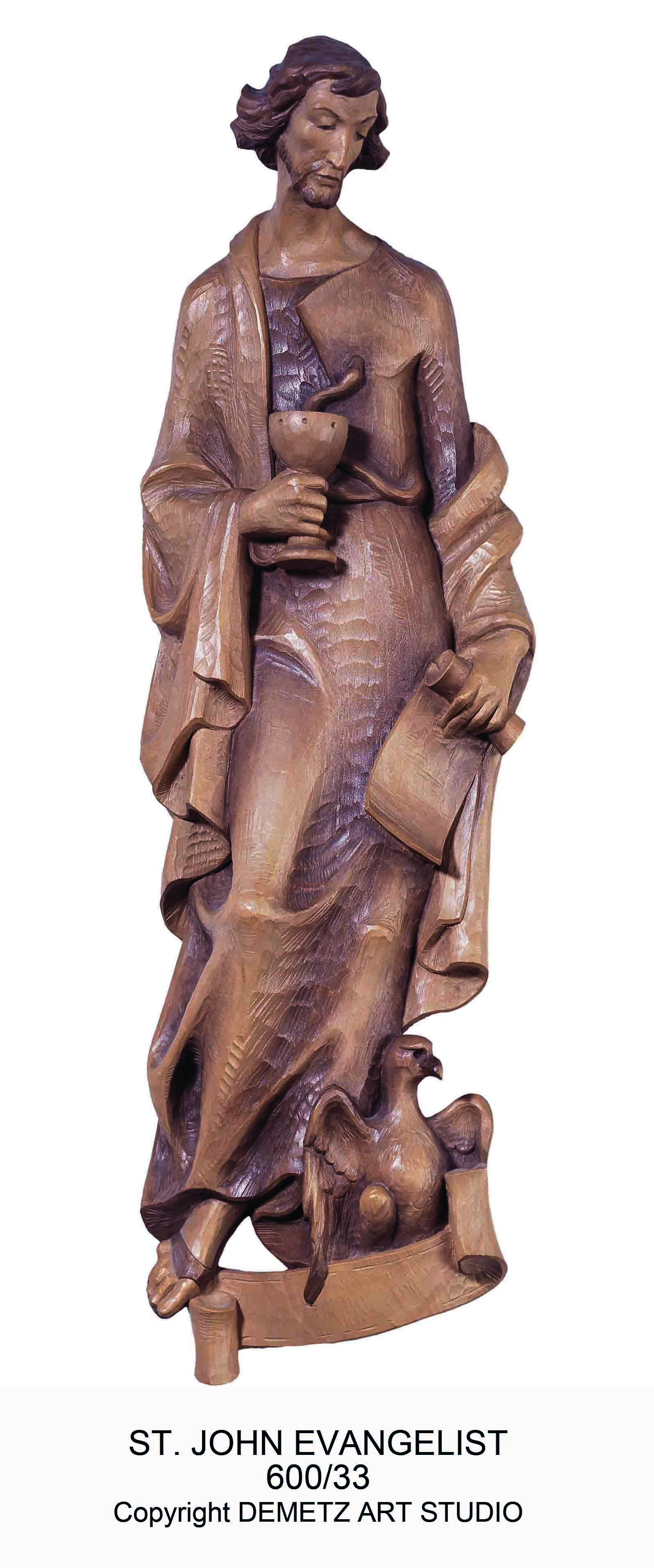 Statue Four Evangelists St. John 24" Linden Wood