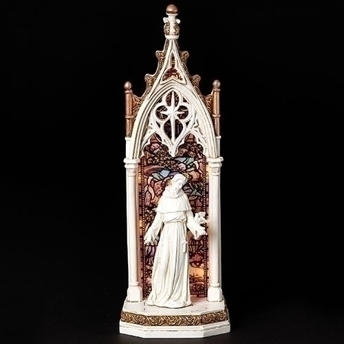 Statue 11.75" LED St Francis Arch