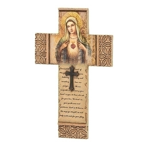 Cross Wall 8" Immaculate Heart